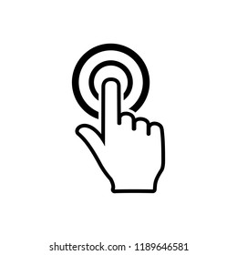 Hand Cursor Click Icon Logo Stock Vector (Royalty Free) 1362498608