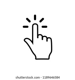 Hand cursor click icon symbol. symbol for web site Computer and mobile vector.