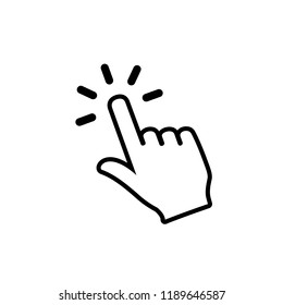 Hand cursor click icon symbol. symbol for web site Computer and mobile vector.