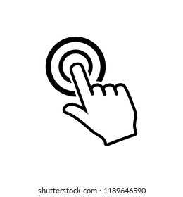 Hand cursor click icon symbol. symbol for web site Computer and mobile vector.