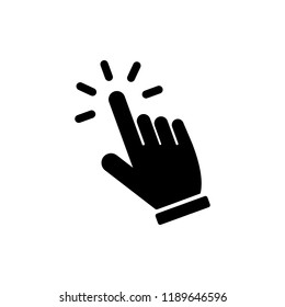 Hand cursor click icon symbol