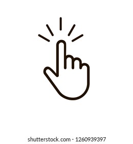 Hand cursor click icon symbol