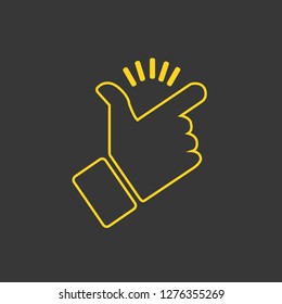 Hand cursor click icon symbol