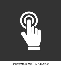 Hand cursor click icon symbol Vector. symbol for web site Computer and mobile vector.