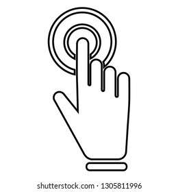 Hand cursor click icon symbol Vector