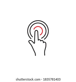 Hand cursor click icon symbol Vector