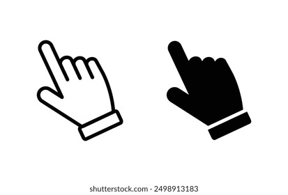 Hand cursor click icon vector