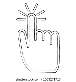 hand cursor click internet icon