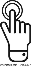 Hand cursor click symbol Vector. Simple modern icon design illustration.