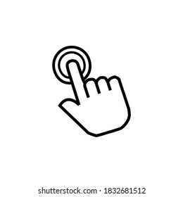 Icono de pulsación del cursor de la mano 