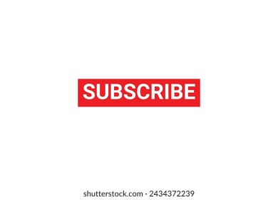 Hand cursor clicking on red subscribe button. Subscribe button. Hand pointer icon. Subscription service. Social media concept. Streaming video. Play button vector icon
