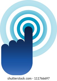 Hand cursor clicks