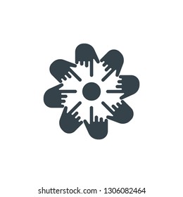 hand cursor concept logotype template design. Business logo icon shape.  hand cursor simple logo illustration