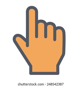 Hand Cursor Flat Icon