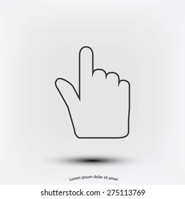 Hand cursor icon