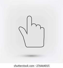 Hand cursor icon