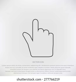 Hand cursor icon