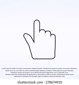 Hand cursor icon