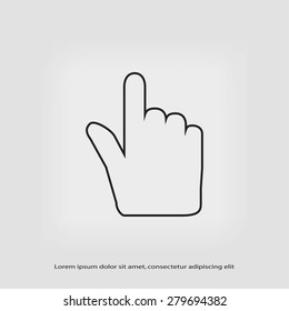 Hand cursor icon