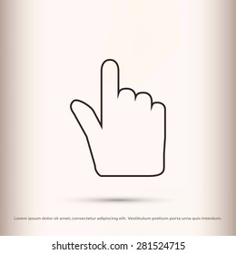 Hand cursor icon