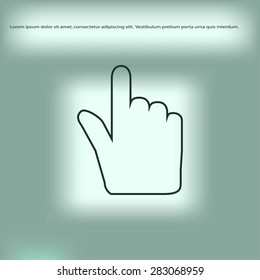 Hand cursor icon