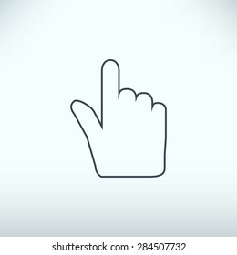 Hand cursor icon