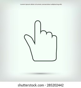 Hand cursor icon