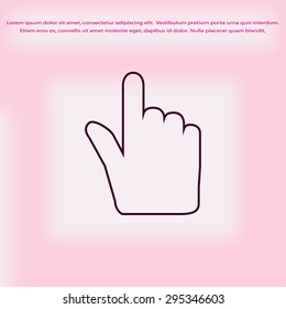 Hand cursor icon