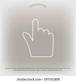 Hand cursor icon