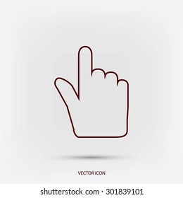 Hand cursor icon