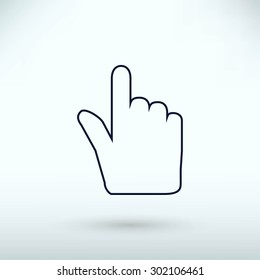 Hand cursor icon