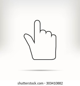 Hand cursor icon