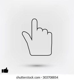 Hand cursor icon