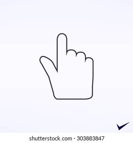 Hand cursor icon