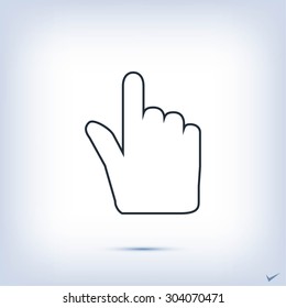 Hand cursor icon