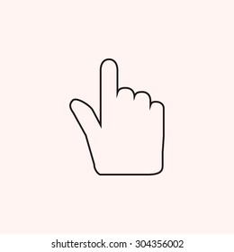 Hand cursor icon