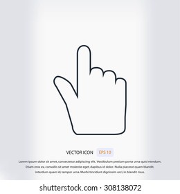 Hand cursor icon