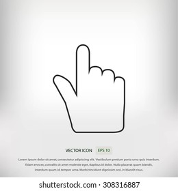 Hand cursor icon