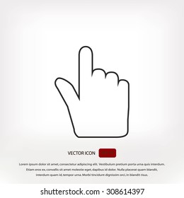 Hand cursor icon