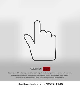 Hand cursor icon