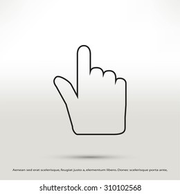 Hand cursor icon