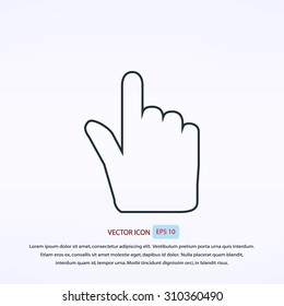 Hand cursor icon