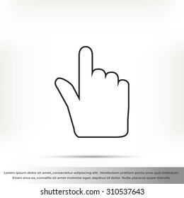 Hand cursor icon