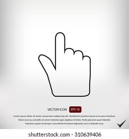 Hand cursor icon