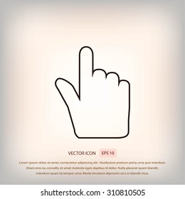 Hand cursor icon