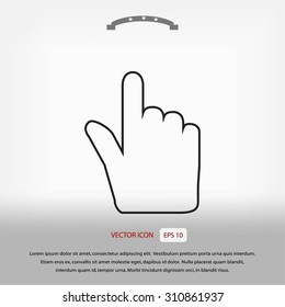 Hand cursor icon