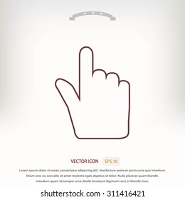 Hand cursor icon