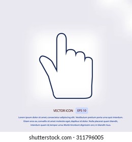 Hand cursor icon