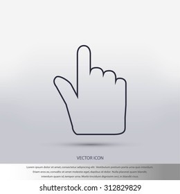 Hand cursor icon