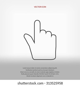 Hand cursor icon